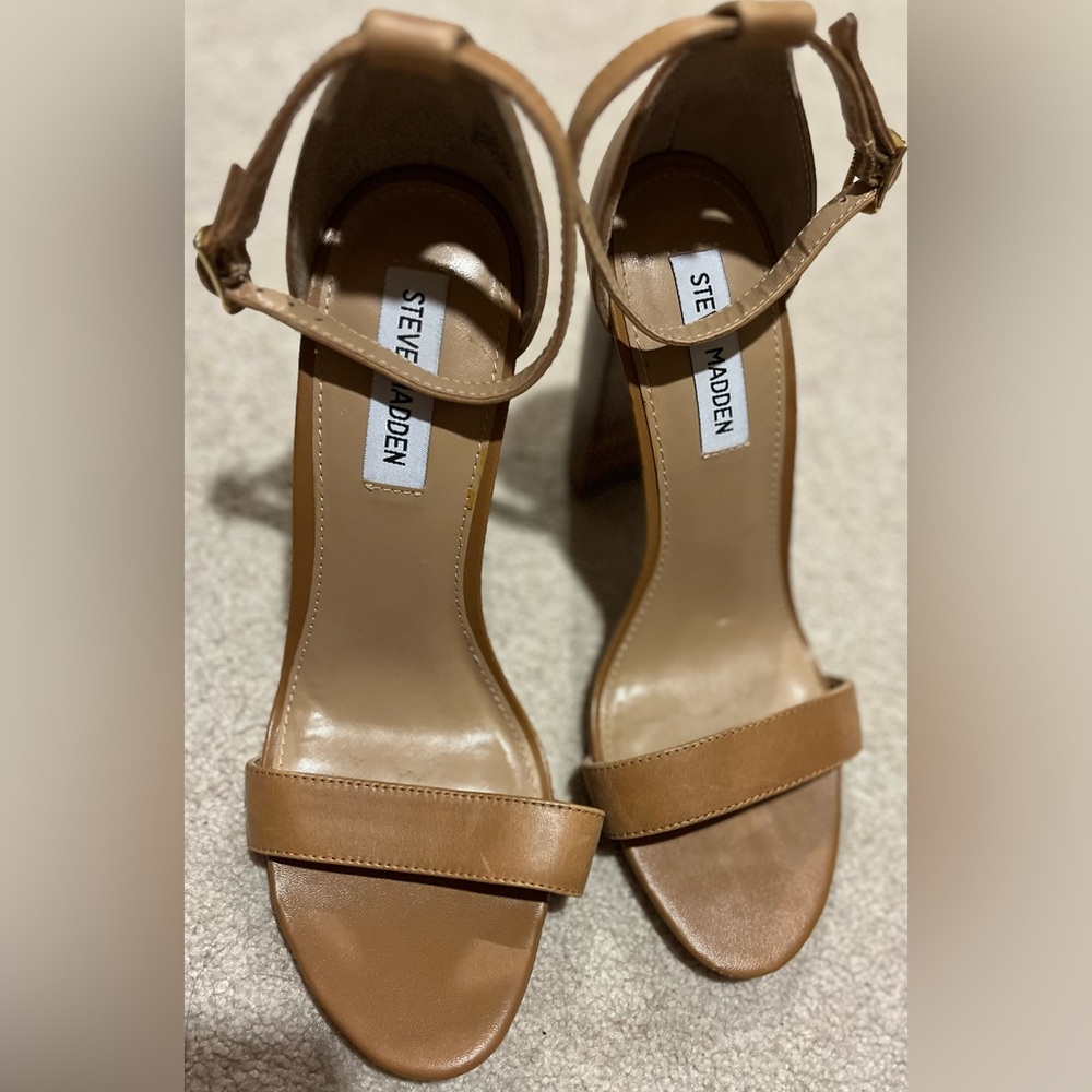 Steve Madden Brown Ankle Strap Heels